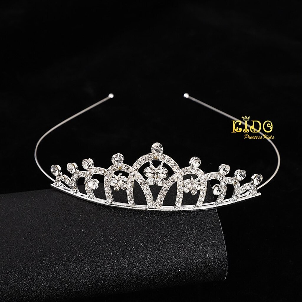 คาดผมเพชร(หน้าร้านอยู่รัชดา)KF700 สีเงิน มงกุฏเพชร ประดับผม