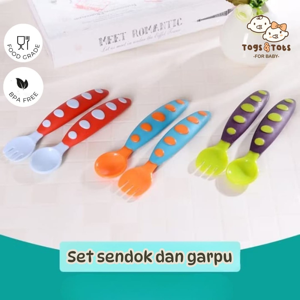 (OTH727) ช้อนส้อมเด็ก MPASI