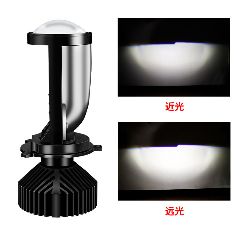 ไฟหน้า LED รถยนต์ Y9/Y6D ใหม่พร้อมเลนส์ในตัว ไฟสปอตไลท์ H4 แบบฟิชอาย สว่างมาก สำหรับรถยนต์และมอเตอร์