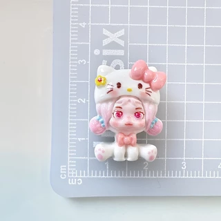 100 ชิ้นในสต็อก ซีรีส์สาว Sanrio SP เรซิน DIY ครีมกาว ของประดับทำมือ กิ๊บติดผม เคสโทรศัพท์ วัสดุขวดน้ำ