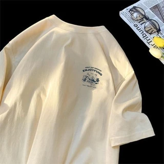(จัดส่งตลอด 24 ชั่วโมง)เสื้อยืด Oversize เสื้อยืดโอเวอร์ไซส์ ลายแก้วกาแฟ วินเทจ สไตล์มินิมอล คอตตอน 100%