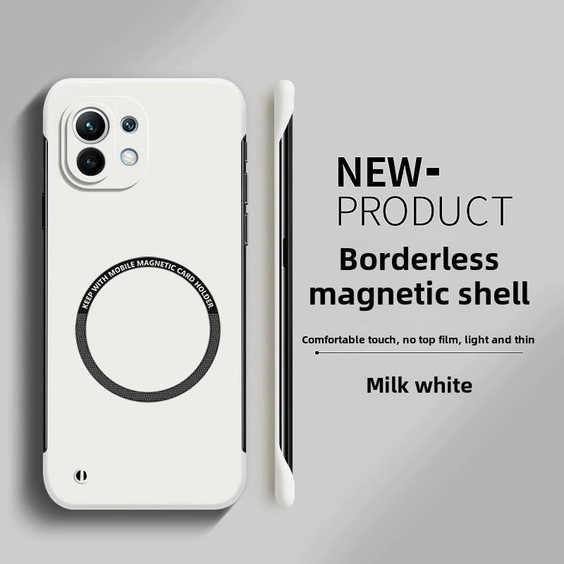 เคสแม่เหล็กแบบแข็งสําหรับ Xiaomi 11 Lite 5G NE Thin การกระจายความร้อนแม่เหล็กดูดเคสโทรศัพท์ไร้กรอบ