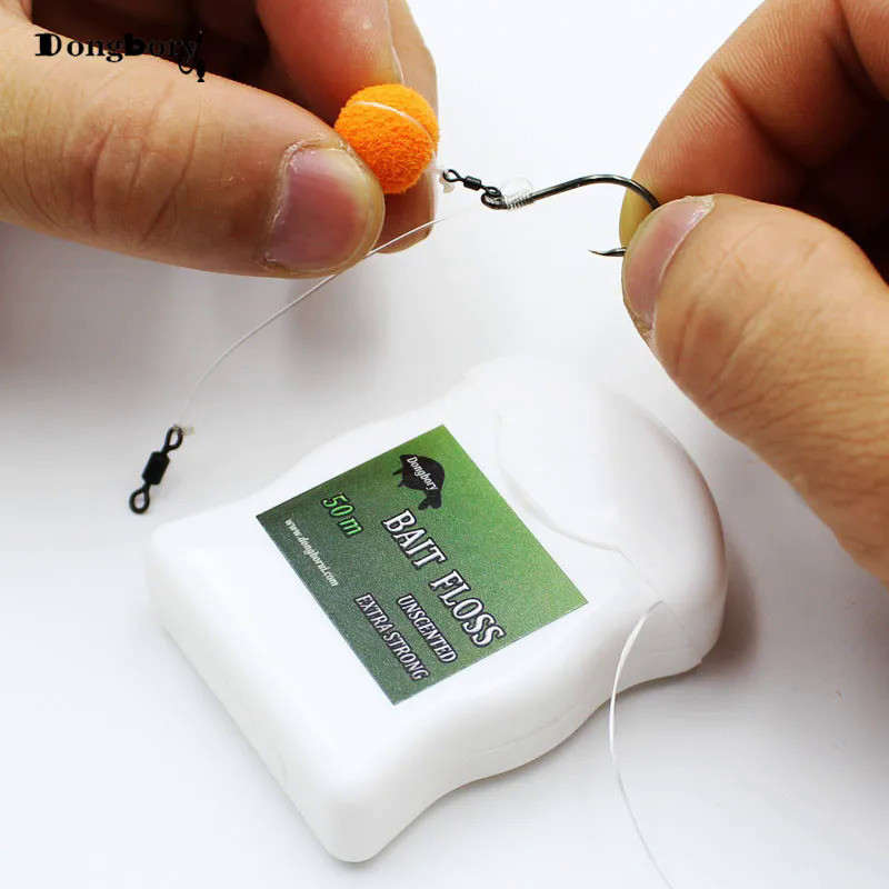 50m Carp Fishing Accessories Bait Floss Grips POP UP Boilies Holder Chod Hair Ronnie Rig  Method Fee