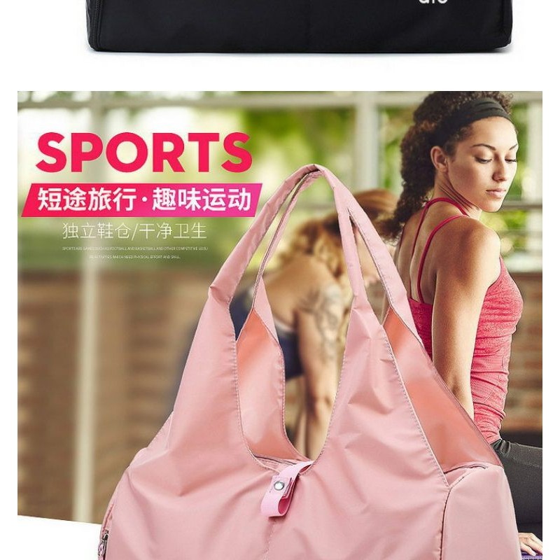 Alo Yoga Fitness Storage กระเป๋าสะพายเดินทางนักศึกษาวิทยาลัยความจุขนาดใหญ่กระเป๋าหิ้วมัลติฟังก์ชั่นแบบพับได้