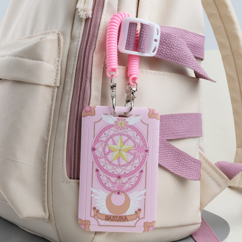 Mrid Cardcaptor Sakura Magic Sakura การ์ดการ์ตูน Holding Man พร้อมเชือกสํานักงานโรงเรียนการ์ดฝาครอบป้องกัน id Badge ผู้ถือน่ารักธนาคารบัตรเครดิตกระเป๋าสตางค์น่ารักผู้ถือบัตรผู้หญิง id ca - รูปที่ 7