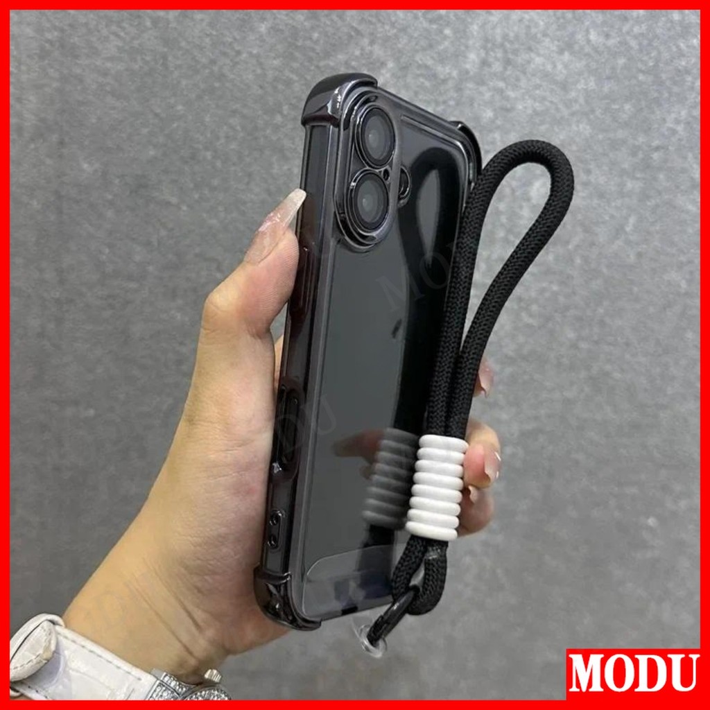 เคสสําหรับiphone 16E 15 14 13 12 11 X XS XS Max XR 7 8 6 6S Pro Max Plusป้องกันFสายรัดข้อมือสี่มุมAnti-Dropป้องกันเคสโทรศัพท์