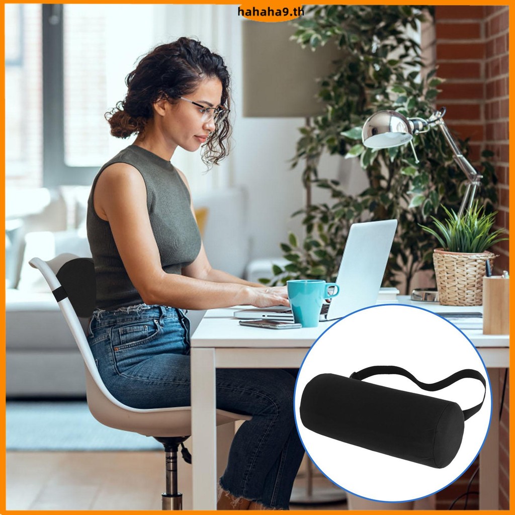 หมอนม้วนเอวสําหรับหมอนพยุงเอวด้านหลังส่วนล่างหมอนม้วนเมมโมรี่โฟมพร้อมปลอกถอดซักได้หมอนคอโรลตามหลักสร