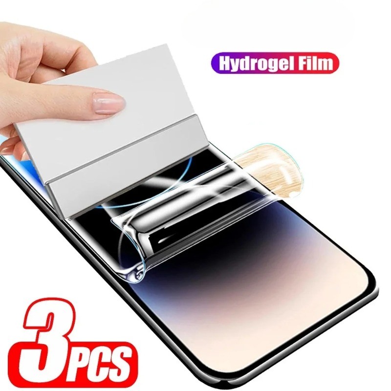 3 ชิ้น 3D Full Cover HD Clear Soft Hydrogel ฟิล์มป้องกันแสงสีฟ้าโทรศัพท์ป้องกันหน้าจอสําหรับ LG กําม