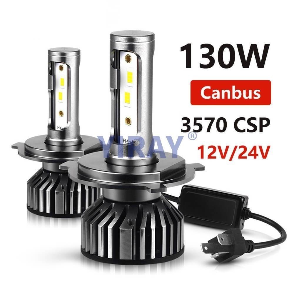 Yiray 3570 CSP 130W 16000LM LED ไฟหน้ารถ H4 H7 H1 H8 H9 H11 9005 HB3 9006 HB4 Canbus 6000 K 12 V 24 