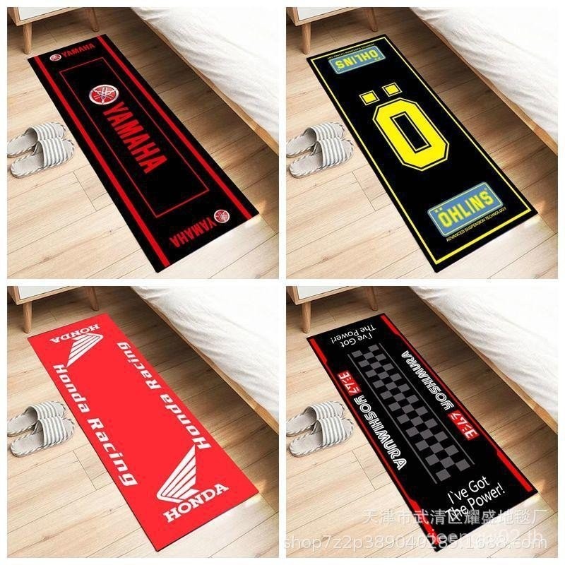 ผ้าปูที่นอนสำหรับมอเตอร์ไซค์ในห้องนอนสำหรับผู้ที่ชื่นชอบ การแสดงพรม ป้องกันการจอดรถ คุณภาพสูง พรมข้างเตียงสำหรับมอเตอร์ไซค์ QV83