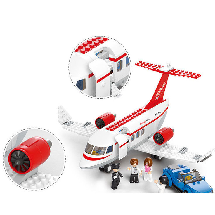 บล็อกตัวต่อ SLUBAN 463/335ชิ้น รูปเครื่องบิน  เสริมการพัฒนาสติปัญญาสำหรับเด็ก 
 - รูปที่ 5