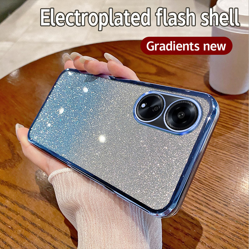 สําหรับ OPPO A98 5G กรณีกันกระแทก TPU Electroplated Glitter เคสโทรศัพท์สําหรับ OPPO A98 5G ปกหลัง
