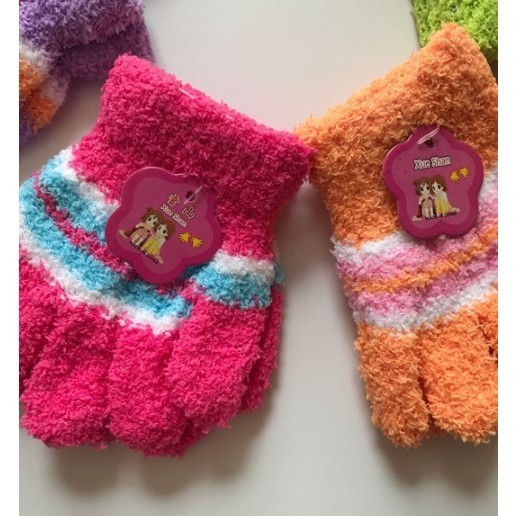 B420 ถุงมือเด็ก ถุงมือกันหนาวเด็ก ผ้านุ่ม ขนตุ๊กตา (ถุง/นิ้ว) - รูปที่ 2