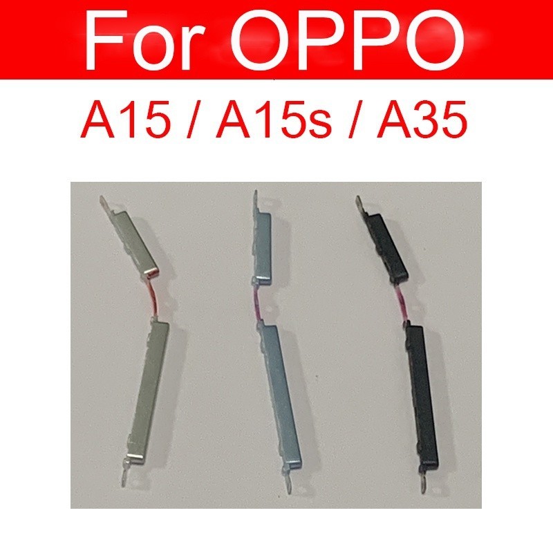 Wlwb ปุ่มด้านข้างปรับระดับเสียงสายไฟ Flex สําหรับ OPPO A15 A15s A35 เปิด/ปิด & ชิ้นส่วนอะไหล่กุญแจด้านข้าง Volume Up / Down