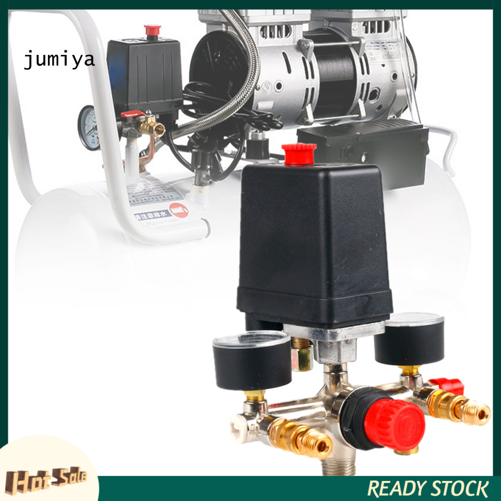 สวิตช์วาล์วควบคุมแรงดัน ปรับได้ 20 มม. 90-120PSI สําหรับเครื่องอัดอากาศ