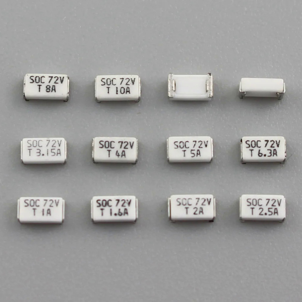 ฟิวส์ไมโคร SOC SMD SMT 1206 72V 11CT T 1A 1.6A 2A 2.5A 3.15A 4A 5A 6.3A 8A 10A 72V DC Slow Blow 3216 10 ชิ้น