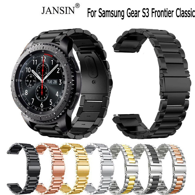 Samsung gear s3 frontier สายนาฬิกาข้อมือคลาสสิก สายนาฬิกาข้อมือสแตนเลส สําหรับ samsung gear s3 frontier Classic Smart Watch