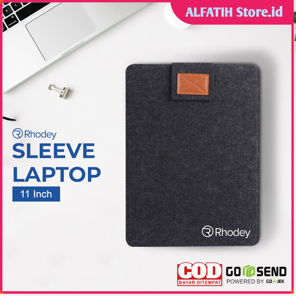 Rhodey Felt Sleeve Case Laptop 11 Inch - DA98 - สีเทาเข้ม - OMIPHPDG
