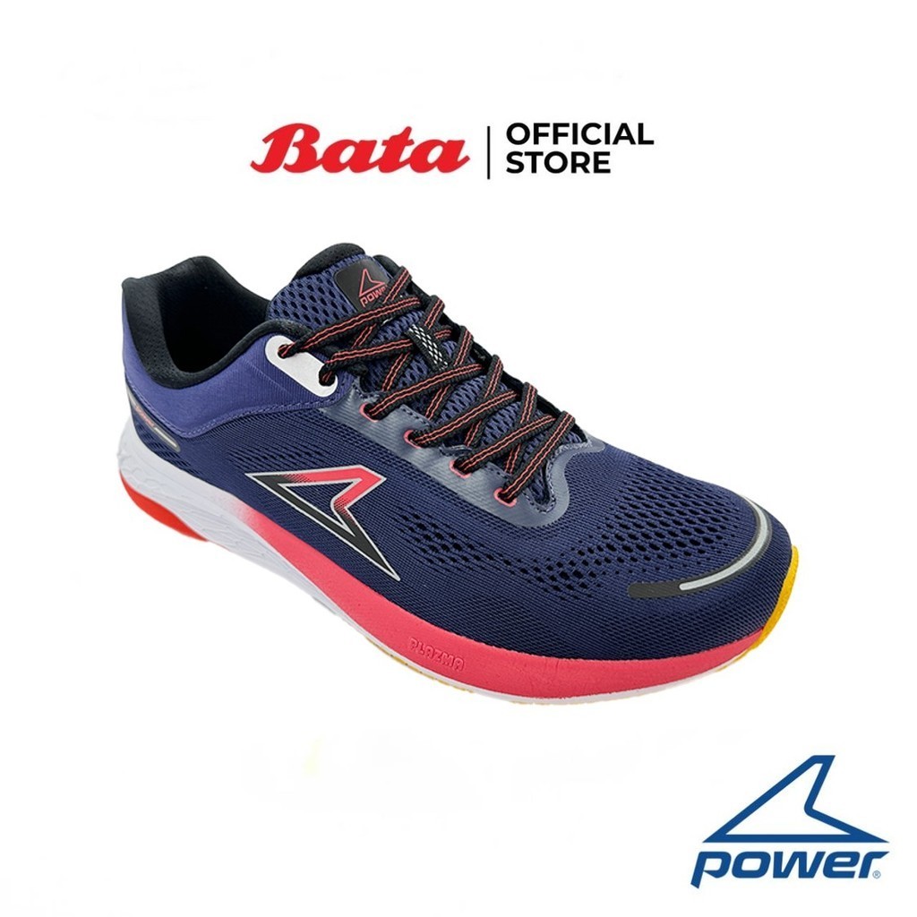 Bata บาจา Power รองเท้ากีฬาวิ่งออกกำลังกาย แบบผูกเชือก มีเทคโนโลยีรองรับน้ำหนักเท้า สำหรับผู้ชาย รุ่น Plazma Impact 500 SS-R สีดำ รหัส 8286823