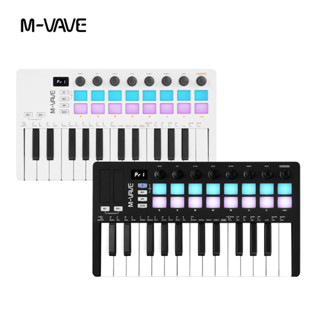 M-vave SMK-II 25 คีย์ MIDI คีย์บอร์ดคอนโทรลเลอร์ 16 แผ่นดรัม…
