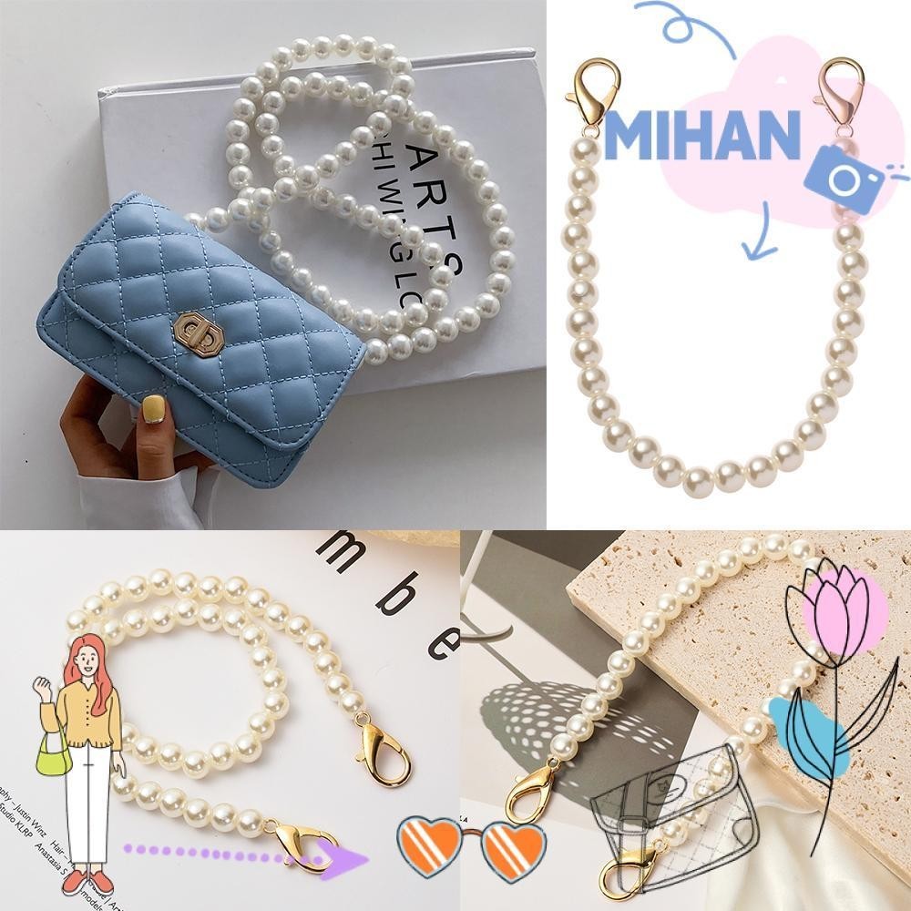 Mihan สายโซ่คล้องกระเป๋า ประดับลูกปัดไข่มุก ยาว 14 ขนาด คุณภาพสูง DIY
