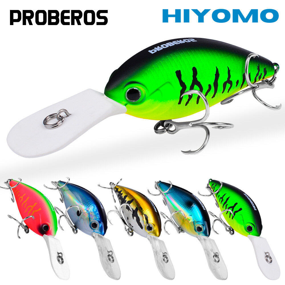 Proberos 1PCS เหยื่อตกปลาเหยื่อหล่อ 10.5 ซม.15g ดําน้ําลึก Crankbait Minnow Wobblers เหยื่อ Hard ประดิษฐ์ Treble Hook Toman ตกปลา Tackle