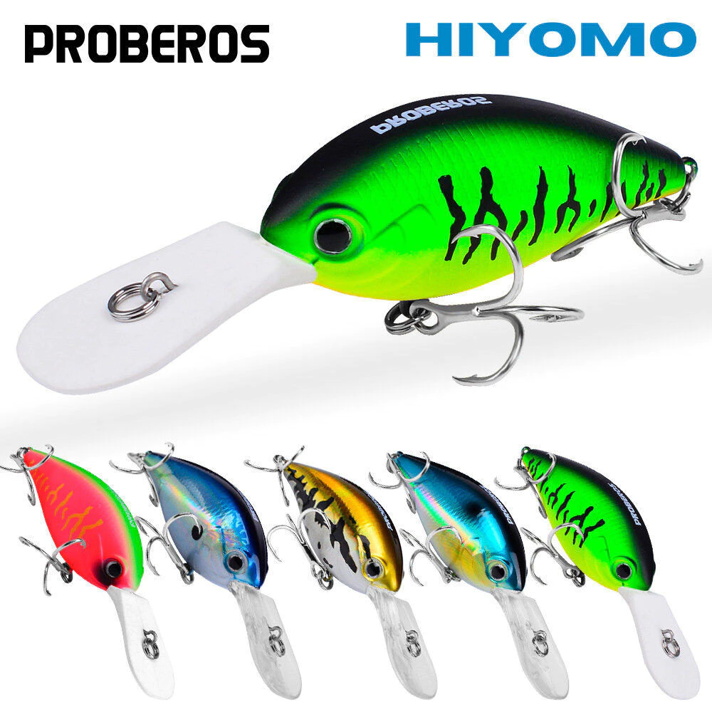 Proberos 1PCS เหยื่อตกปลาเหยื่อหล่อ 10.5 ซม.15g ดําน้ําลึก Crankbait Minnow Wobblers เหยื่อ Hard ประดิษฐ์ Treble Hook Toman ตกปลา Tackle