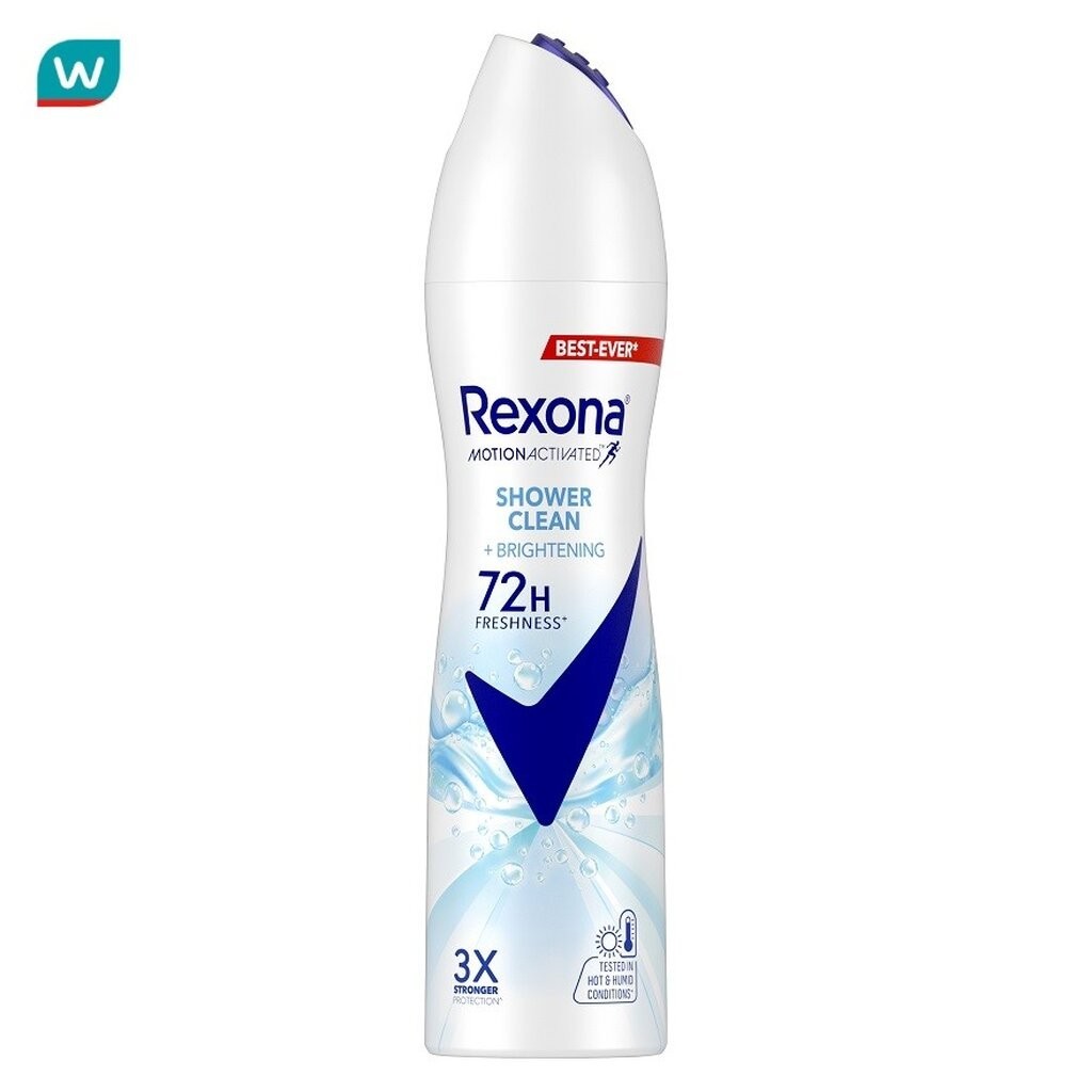 Rexona เรโซนา สเปร์ย ชาวเวอร์ คลีน ไบรท์เทนนิ่ง แอนติเพอสไปแรนท์ 135มล. ระงับกลิ่นกาย