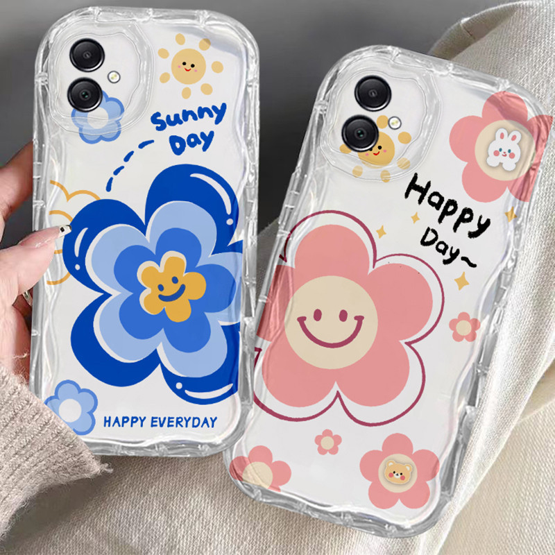 เคส Samsung A05 กรณีโทรศัพท์สายรุ้ง กรณีโทรศัพท์ดอกไม้ ZZ