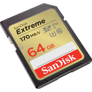 (ส่งด่วน/ขายส่ง) SANDISK SDcard Extreme 64 GB (170/80MB/s, R/W) UHS-I U3 C10 V30 4K sdcard แท้ memory card SD card กล้อง
