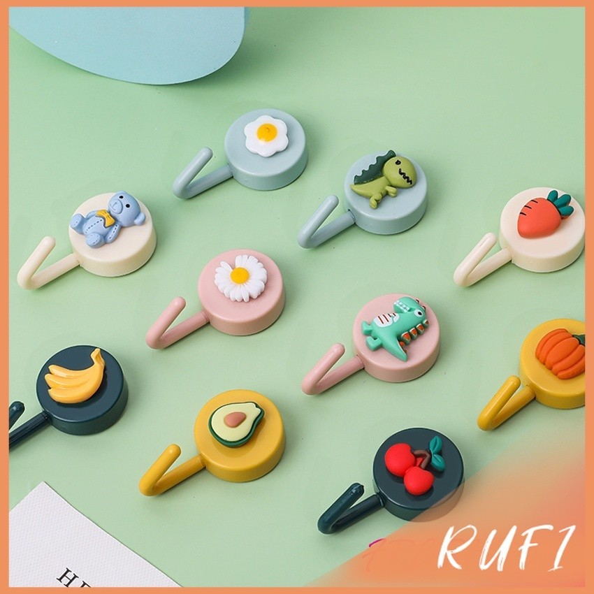RUFI ตะขอแขวนติดผนัง ลายการ์ตูนน่ารัก 3D Cartoon coat hook