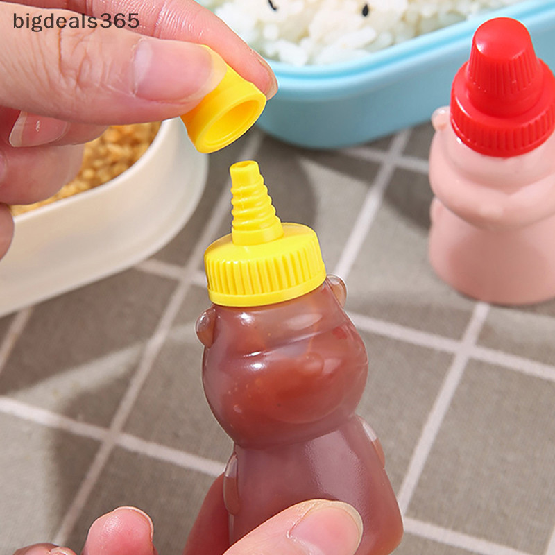 [bigdeals365] ใหม่ ขวดใส่เครื่องปรุงรส ซอสมะเขือเทศ หมี ขนาดเล็ก แบบพกพา 2 ชิ้น ต่อแพ็ค