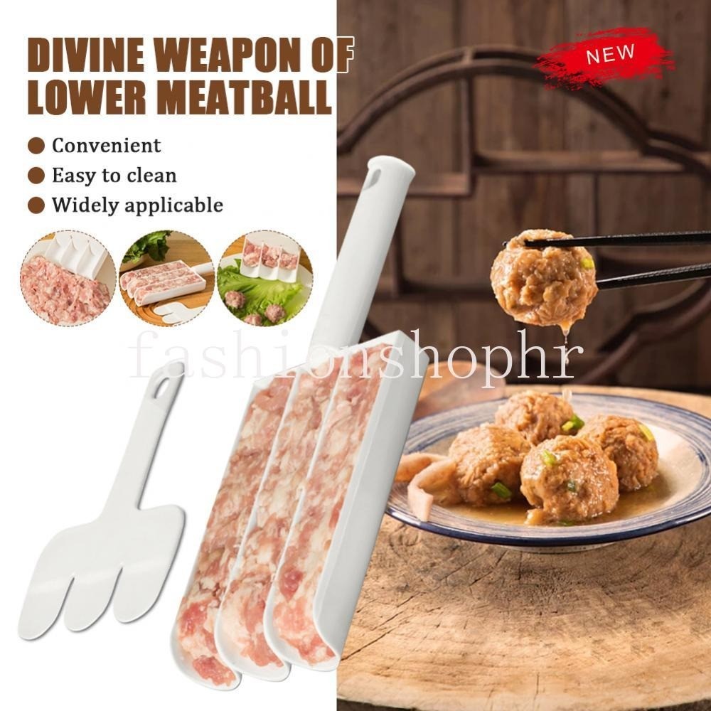 เครื่องทํามีทบอล 3/4 แม่พิมพ์ทําลูกชิ้นปลา ข้าวปั้น ข้าวปั้น ทําอาหาร โฮมเมด บอลเกอร์ คลิป เครื่องมือครัว