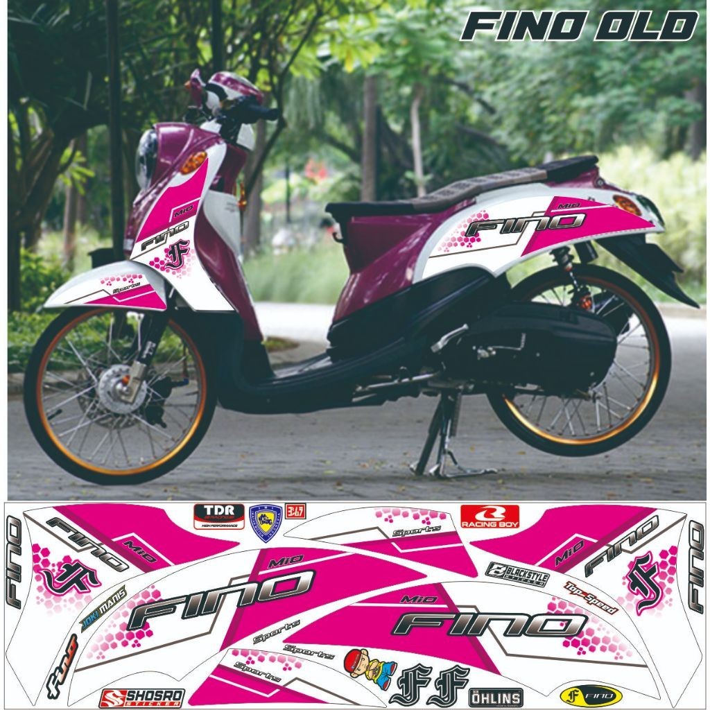 VARIATION OF STICKER VARIATIONS OF MIO FINO OLD CARBON MOTORCYCLE STICKERS FINO คาร์บอนสติกเกอร์ VARIATIONS OF STRIPING VARIATIONS - รูปที่ 4