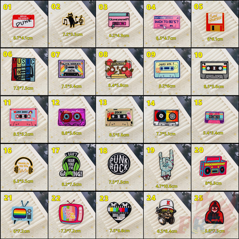 ☸ แผ่นแพทช์เหล็ก ลายศิลปะดนตรีร็อค สไตล์พังก์ร็อค ☸ แผ่นแพทช์รีดติดเสื้อ ปักลาย DIY 1 ชิ้น - รูปที่ 2