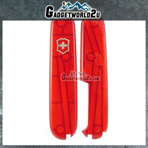 Victorinox 91mm Scale Handles Translucent Red พร้อมช่องใส่ปากกา