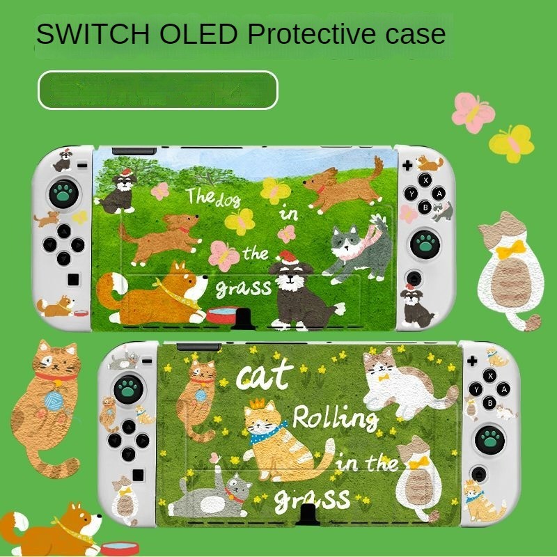 เคสนิ่ม ลายการ์ตูนสุนัข สําหรับ Nintendo Switch OLED (รุ่น OLED NS)