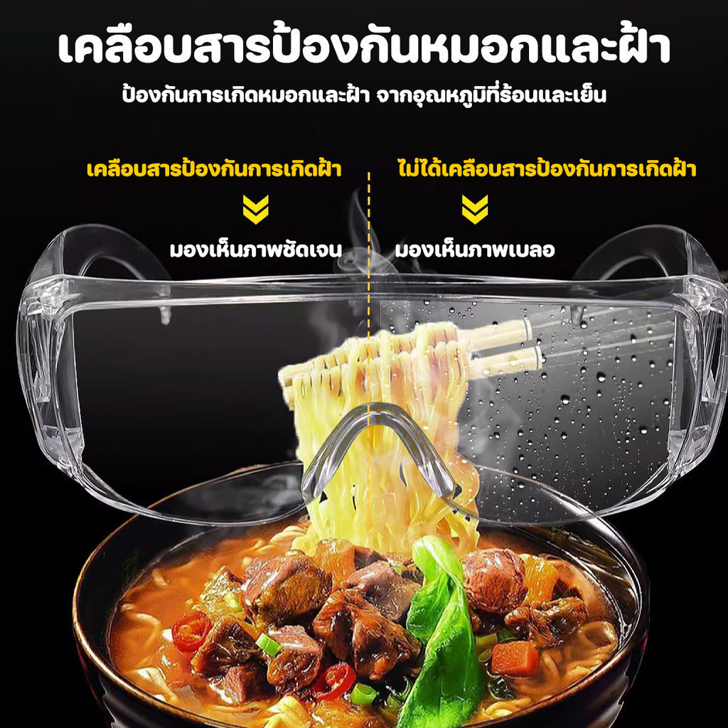 แว่นตาเซฟตี้ แว่นสงกรานต์ กันฝุ่น นิรภัย ป้องกันสิ่งแปลกปลอมเข้าตา แว่นตาใส่เล่นน้ำสงกรานต์