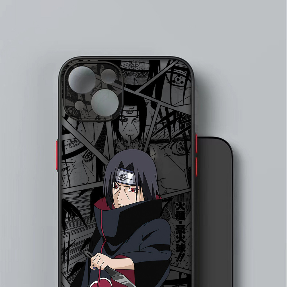 เคสโทรศัพท์มือถือแบบแข็ง โปร่งแสง ผิวด้าน ลายการ์ตูนนารูโตะ Uchiha Itachi สีดํา สําหรับ VIVO S12 V19 V20 V21 V21E V23 V23E V25 SE Pro 4G 5G