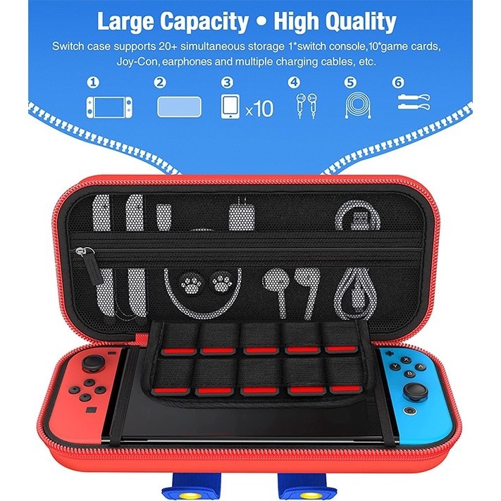 กระเป๋าใส่ธีมสวิตช์ แบบพกพา สําหรับ Nintendo Switch OLED