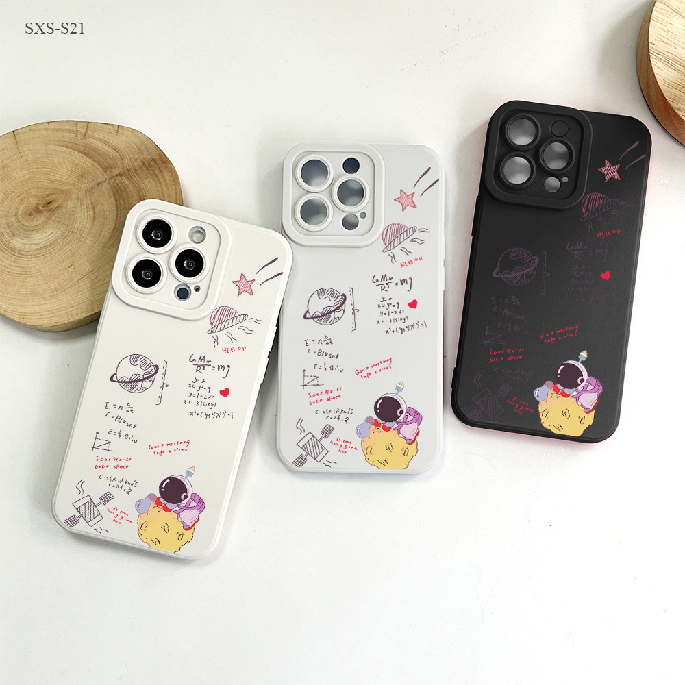 Samsung Galaxy S21 S20 S10 S9 S8 FE Plus Ultra S21+ S20+ 5G เคสซัมซุง นักบินอวกาศ เคสโทรศัพท์ เคส สำหรับ