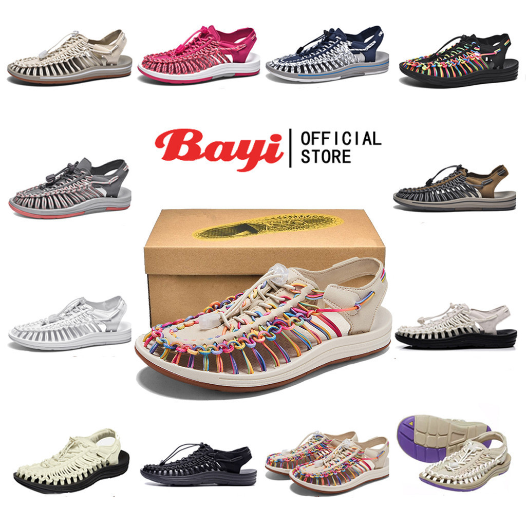 Bayi【ถูกที่สุด】 รองเท้ารัดส้น ชาย หญิง เชือกถักสาน รองเท้าเดินป่า Keen Size 35-44
