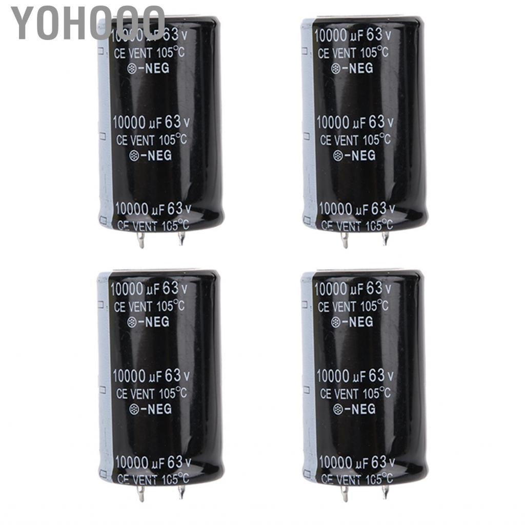 Yohooo Capacitor Tester 4Pcs 30x50mm Audio Electrolytic 10000uF 63V Electronic Component for Amplifier