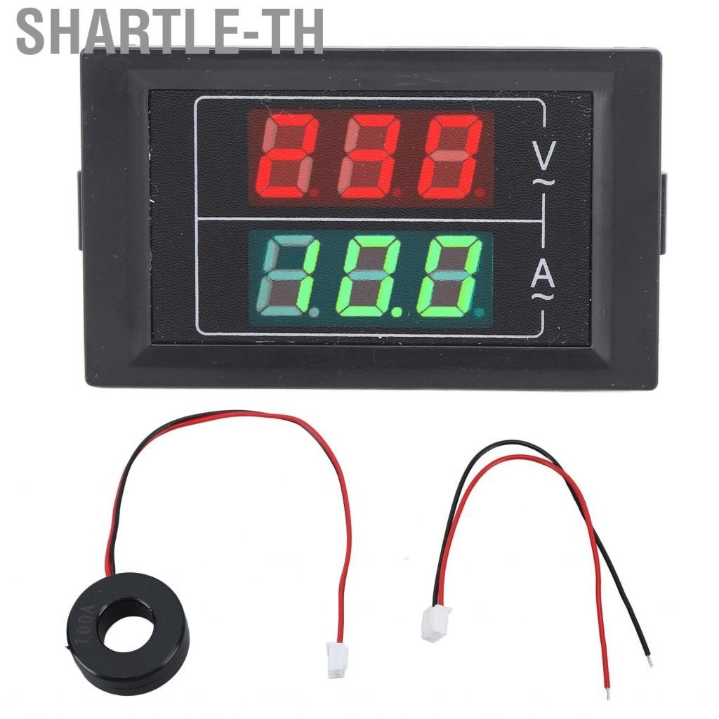 Shartle-th Energy Meter 2 Wire Current Voltage LED Digital Voltmeter Ammeter 0‑100A