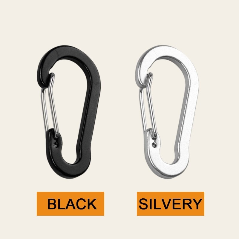 Mini Carabiners คลิปเครื่องมือ Outdoor Camping Hiking Buckles Alloy Spring Snap Hooks พวงกุญแจ