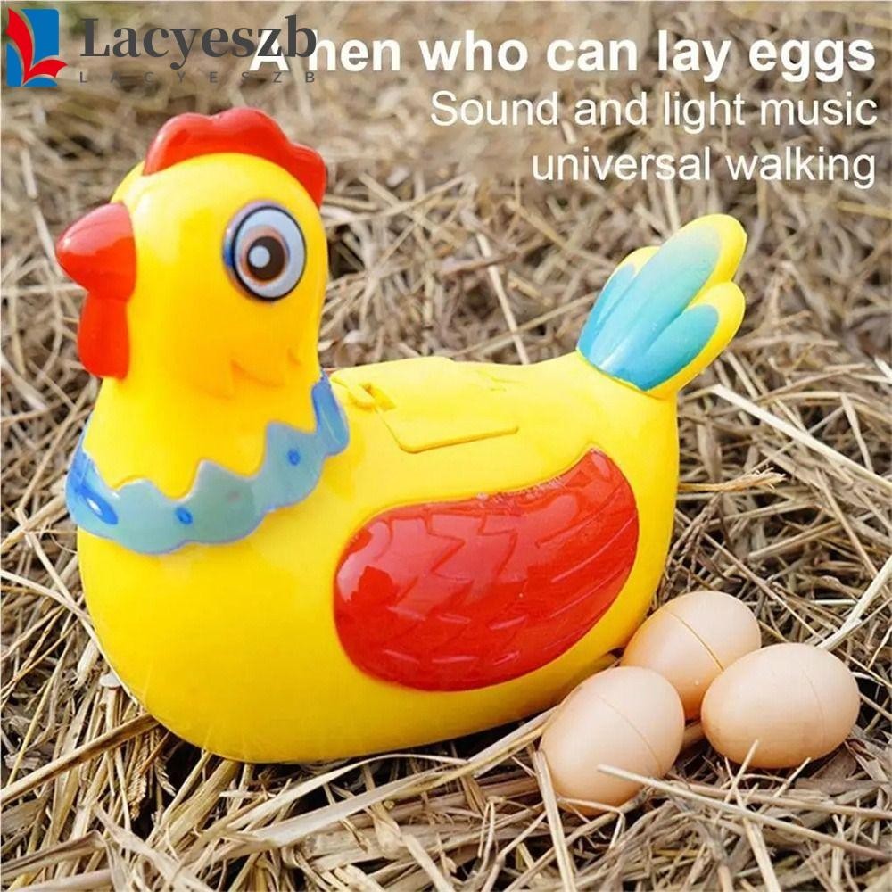 Lacyeszb ไข่วางไฟฟ้า, ตุ๊กตาไก่เดินเพื่อการศึกษา, ของเล่นเด็ก มีเสียงเพลง แบบโต้ตอบ เต้นรําไฟฟ้า ความบันเทิง ของเล่นสําหรับเด็ก
