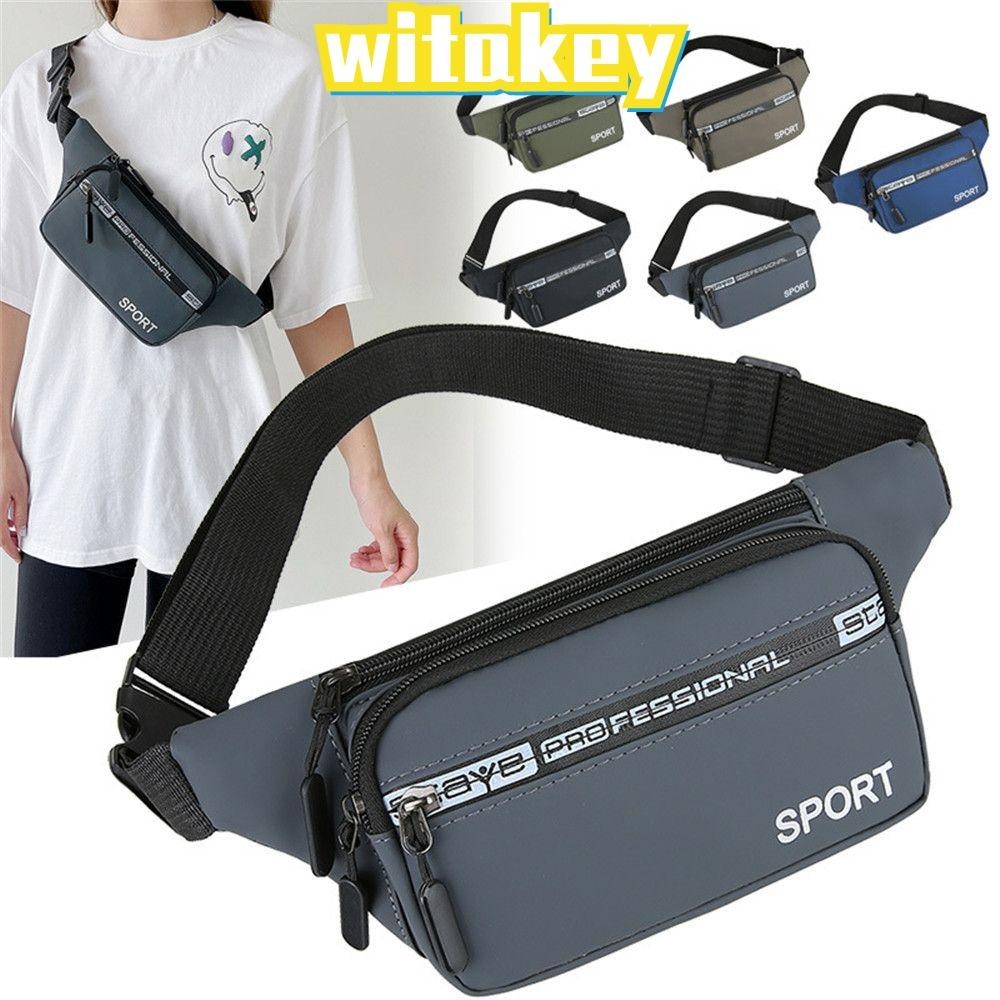 Witakey กระเป๋าคาดเอว ผ้าไนล่อน กันน้ํา แฟชั่นสําหรับผู้ชาย
