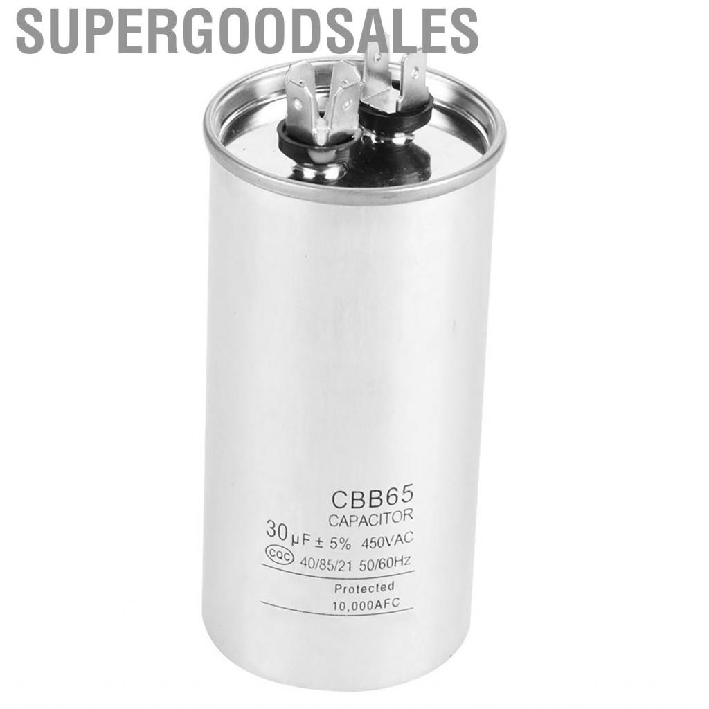 Supergoodsales CBB65A‑1 30uF AC 450V ตัวเก็บประจุมอเตอร์ทรงกระบอกสำหรับมอเตอร์เครื่องปรับอากาศ