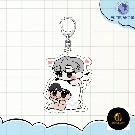 พวงกุญแจ PASSION พิมพ์ด้วยภาพ BL Boylove manhwa อะนิเมะ aroky น่ารัก ของขวัญ