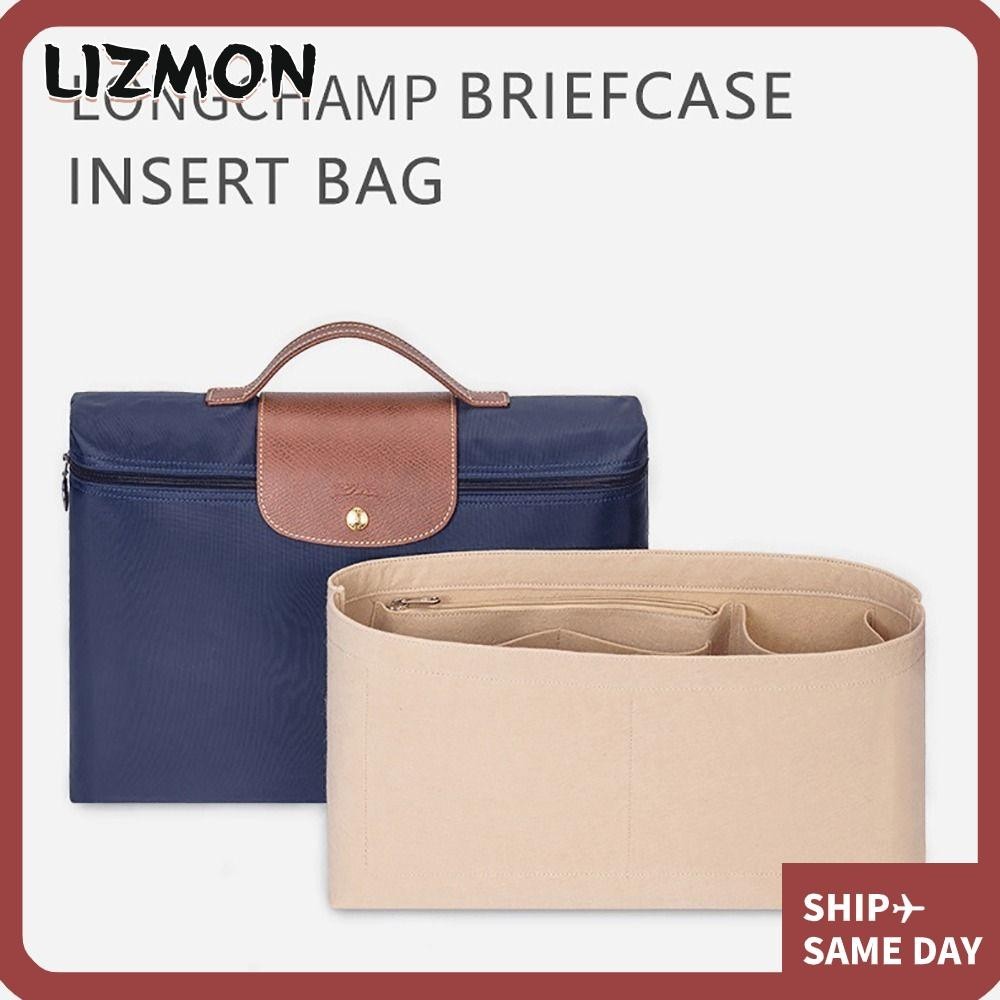 Lizmon กระเป๋าผ้าสักหลาด หลายช่อง มีซิป แบบพกพา 1 ชิ้น สําหรับ Longchamp LE PLIAGE CLUB S